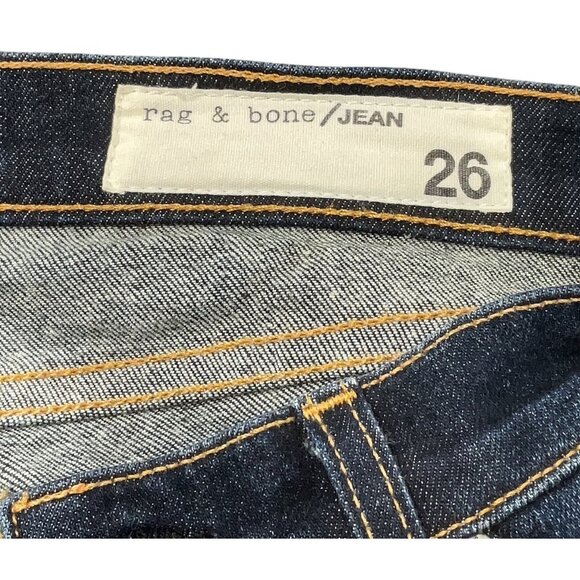 Rag & Bone Designer Skinny Low Rise Dark Wash “Yesler” Denim  Jeans Size 26 - Picture 12 of 16